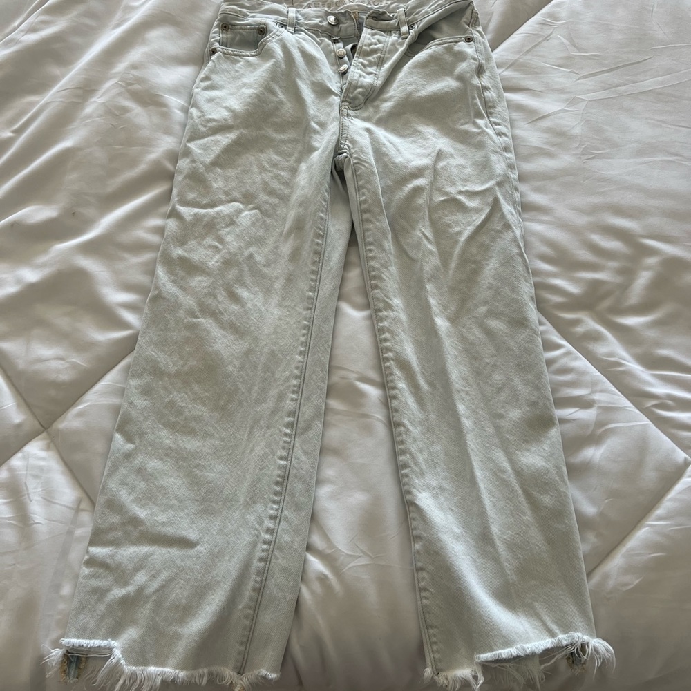 American Eagle light wash crop jeans